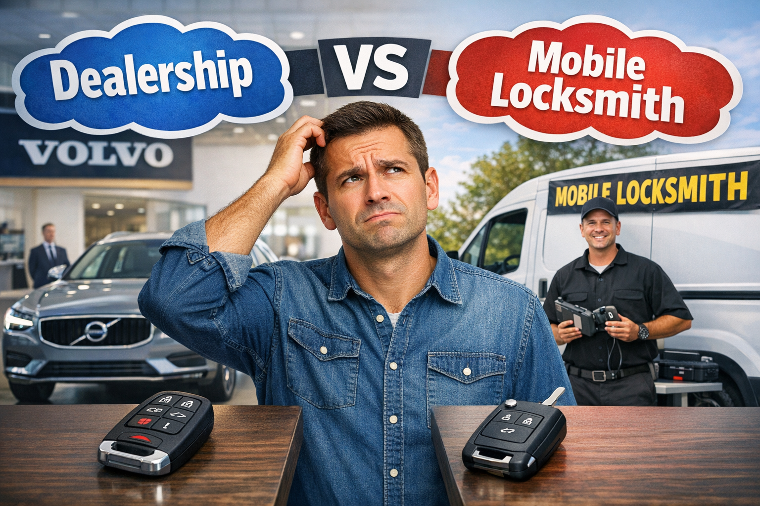 Dealership vs mobile locksmith